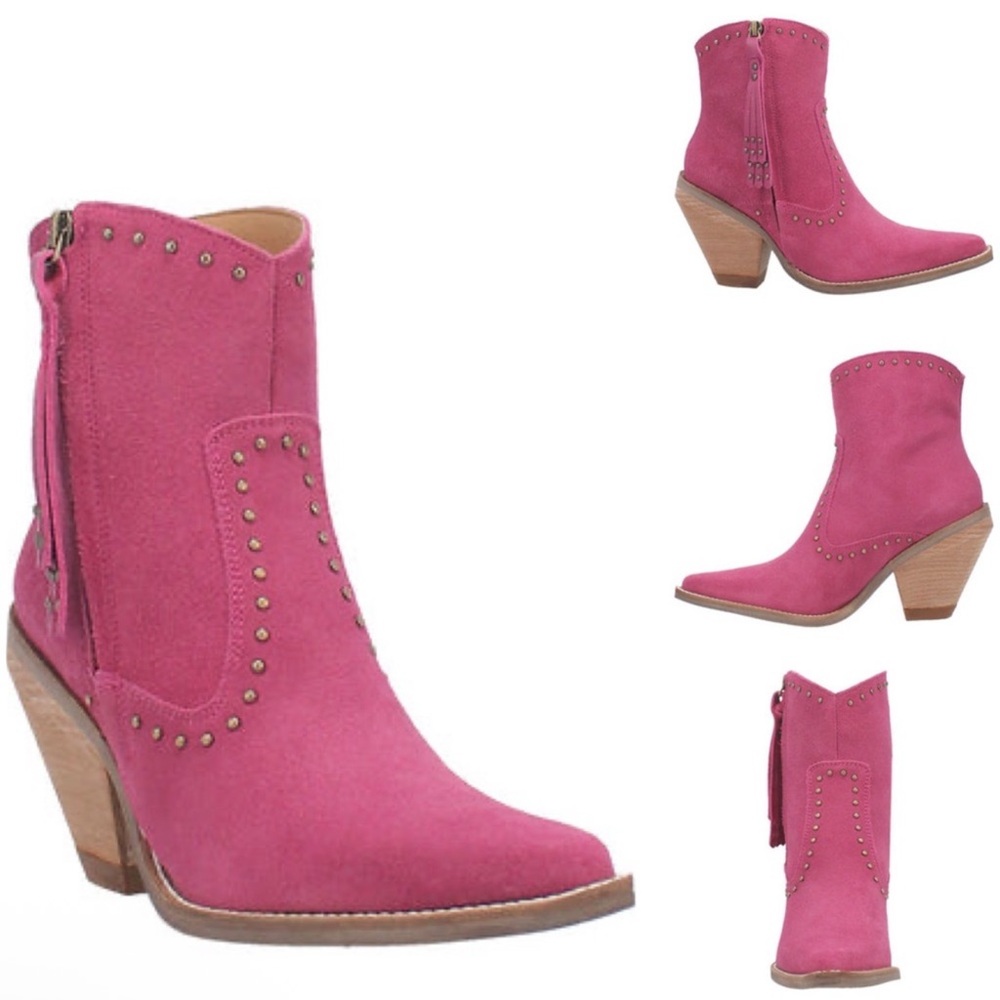 DINGO Classy N' Sassy Leather Western Ankle Boot